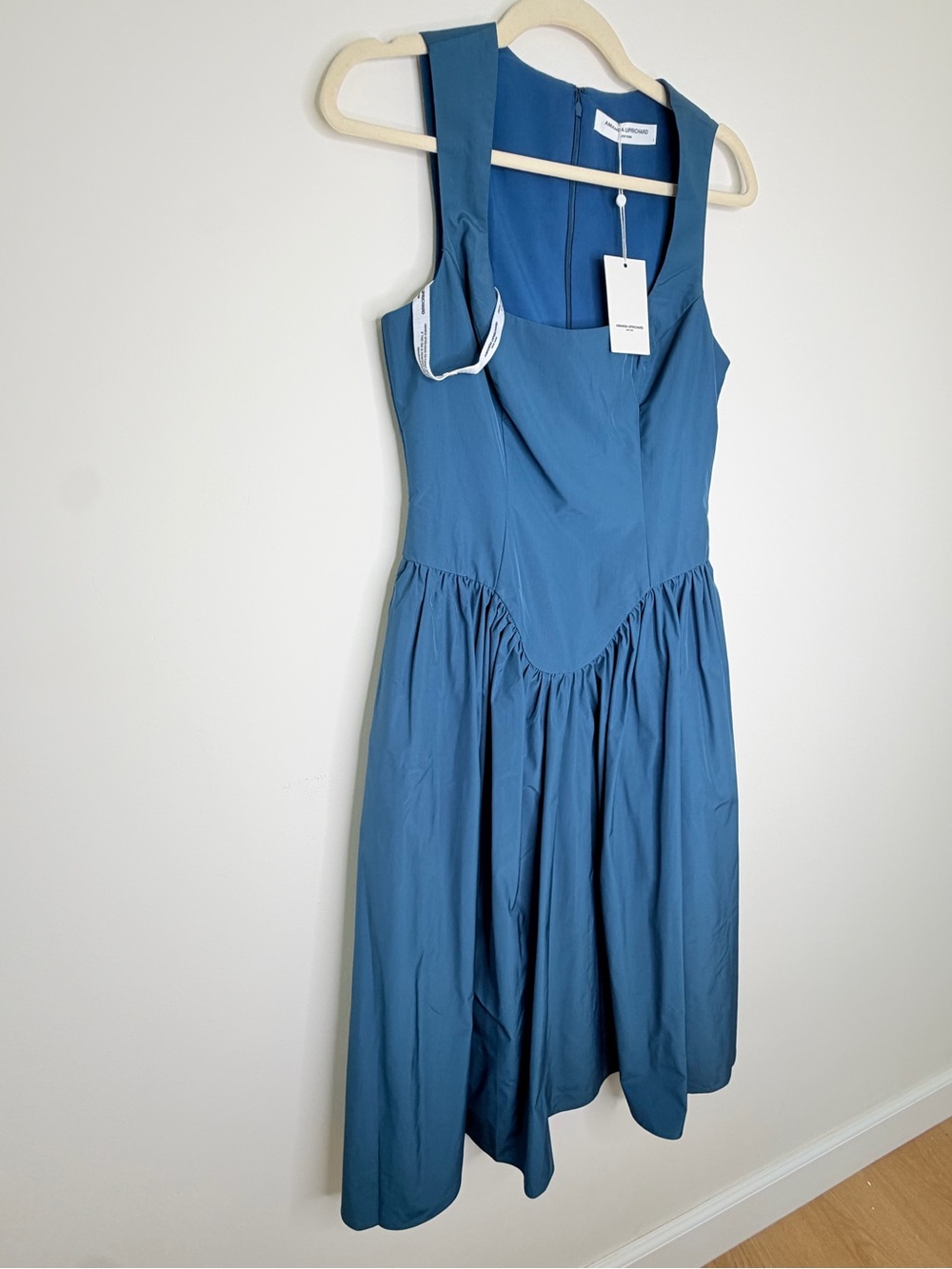 NWT ✨ Amanda Uprichard Caspian Midi Teal Dress Size Small $350 - Picture 4 of 7